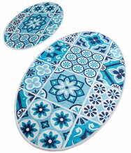 Vannitoamattide komplekt Foutastic Ceramic, 359CHL1526, 100 x 60 cm, sinine, 2 tk