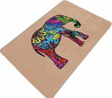 Vannitoa põrandamatt Foutastic Olifant, 359CHL4530, 120 x 70 cm, mitmevärviline/beež