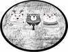 Vannitoa põrandamatt Foutastic Three Bears Circle Djt, 80 cm