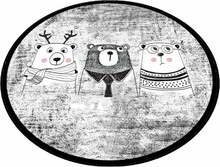Vannitoa põrandamatt Foutastic Three Bears Circle Djt, 80 cm