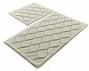 Vannitoamattide komplekt Foutastic Dante, 351ALS2138, 100 cm x 60 cm, valge/helehall, 2 tk