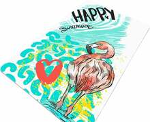 Vannitoa põrandamatt Foutastic Happy Flamingo, 120 x 70 cm, mitmevärviline