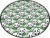 Vannitoa vaip Foutastic Žalias Panda Circle Djt, 80 cm