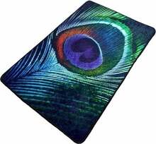 Vannitoa põrandamatt Foutastic Peacock, 100 x 80 cm, mitmevärviline