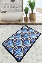 Vannitoa põrandamatt Foutastic Azul, 120 x 70 cm, valge/sinine/tumesinine