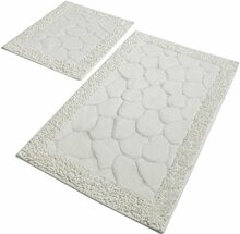 Vannitoavaipade komplekt Foutastic Stone, 100 x 60 cm, elevandiluu, 2 osa