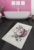 Vannitoa vaip Foutastic Rose Basket, 120 x 70 cm, valge/roosa