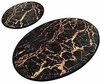 Vannitoavaipade komplekt Foutastic Gold Marble, 2 tk, must