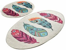 Vannitoamattide komplekt Foutastic Feather, 359CHL2452, 100 x 60 cm, 2 tk