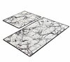 Vannivaipade komplekt Foutastic Marble, 60 x 100 cm, valge/must, 2 tk