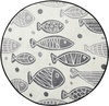 Vannitoa vaip Foutastic Fish DJT, 100 cm, valge