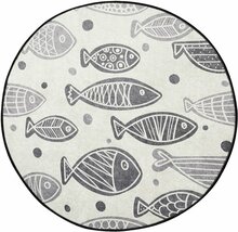 Vannitoa vaip Foutastic Fish DJT, 100 cm, valge
