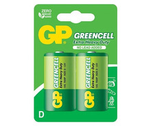 Patareid GP Greencell D/R20, 1.5V, 2 tk