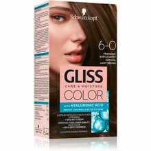 Püsiv juuksevärv Schwarzkopf Gliss Color 6-0 Natural Light Brown, 60 ml