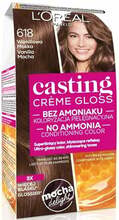 Püsiv juuksevärv L'Oreal Paris Casting Creme Gloss 618 Vanilla Mocha, 180 ml