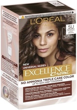 Püsiv juuksevärv L'Oreal Excellence Creme Universal Nudes 5U helepruun, 192 ml