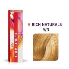 Poolpüsivärv Wella Professionals Color Touch 9/3 Very Light Blonde/Gold, 60 ml