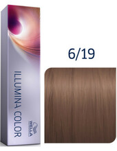 Professionaalne juuksevärv Wella Professionals Illumina 6/19 Dark Ash Cendre Blond, 60 ml