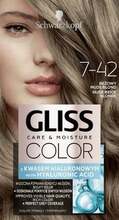Püsiv juuksevärv Schwarzkopf Gliss Color 7-42 Nude Beige Blonde, 143 ml