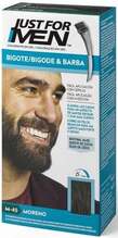 Habemevärv Just For Men Mustache & Beard tumepruun M-45, 15 ml