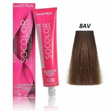 Pikalt püsiv juuksevärv Matrix SoColor Pre-Bonded Permanent 8AV Light Blonde Ash Violet, 90 ml