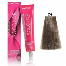 Permanentsed juuksevärvid Matrix SoColor Pre-Bonded Permanent 7A Medium Blonde Ash, 90 ml