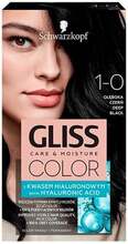 Püsiv juuksevärv Schwarzkopf Gliss Color 1-0 Deep Black, 60 ml