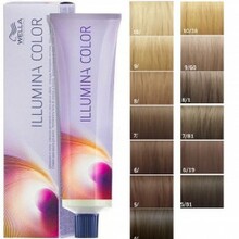 Professionaalne juuksevärv Wella Professionals Illumina 8/36 Light Blonde Gold Violet, 60 ml