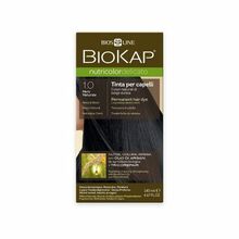 Püsiv juuksevärv Biokap Nutricolor Delicato 1.00 Natural Black, 140 ml