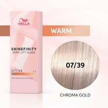 Geleeritud juuksevärv Wella Professionals Shinefinity Zero Lift Glaze 07/39 Chroma Gold, 60 ml