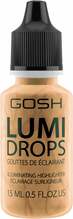 Sära andev tilkseerum Gosh Lumi Drops, 014 Gold, 15 ml
