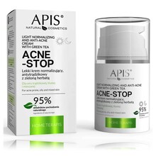 Apis Acne-Stop kerge normaliseeriv aknevastane kreem rohelise teega 50 ml