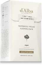 Öine näomask d'Alba Waterfull Vegan Sleeping Pack, 12 x 4 ml