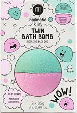 Nailmatic Kids TWIN vannipommid, roheline & roosa, 2x85 g