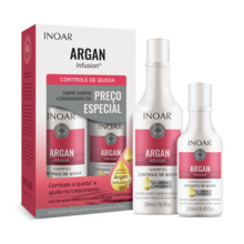 Juuksehoolduskomplekt juuste väljalangemise vastu INOAR Argan Infusion Loss Control Duo Kit, 500 ml + 250 ml