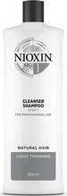 Šampoon Nioxin System 1 Cleanser Fine Hair Normal To Thin Looking 1000ml