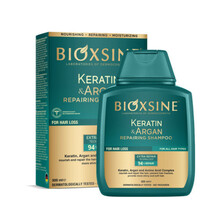 Taastav šampoon keratiini ja argaaniaõliga Bioxsine, 300 ml