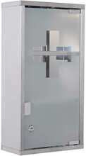 Metallist kodu esmaabikapp Homcom, roostevaba teras, 25 x 12 x 48 cm