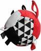 Pehme mänguasi Hencz Toys Sensory ball, 9 cm, valge/must/punane