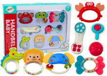 Mänguasjade komplekt Lean Toys, kõrinad ja närimisrõngad, 8 tk