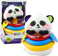 Sensoorne mänguasi Lean Toys panda püramiidi kujuline, kõrinaga