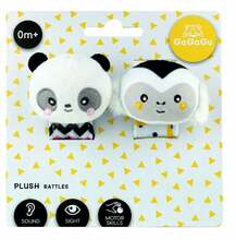 Kõristi TM Toys Panda/Monkey, valge/must/hall, 2 tk