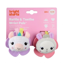 Randmekõristid Bright Starts Rattle&Teethe Wrist Pals, ükssarvik ja laama