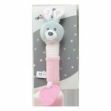Kõristi Tulilo Bunny, roosa/hall, 17 cm