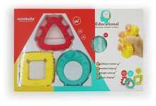 Närimislelude komplekt Mombella Geometry Animals P8072, 6 kuu+, 3 tk