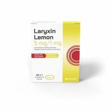 Laryxin Lemon 5 mg/1 mg imemistabletid, N24
