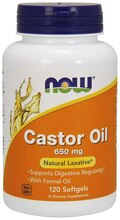 Now Foods kastoorõli 650 mg, 120 kapslit
