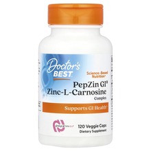 Doctor's Best PepZin Gl, tsink + L-karnosiin, 120 kapslit