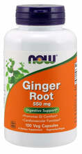 NOW Foods ingverijuur, 550 mg, 100 kapslit