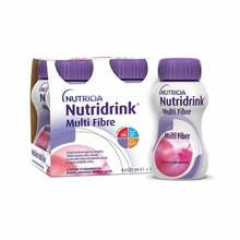 Nutridrink Multi Fibre, maasikamaitseline, 4 tk